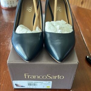 Franco Sarto Blue Heeled Pumps